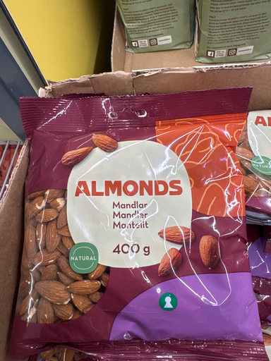Almonds Mandlar Mandler Møntslit 400g
