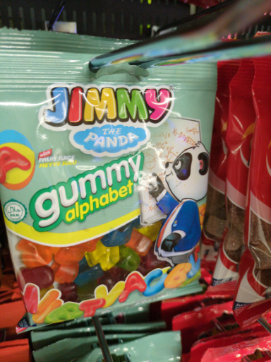Jimmy the Panda gummy alphabet