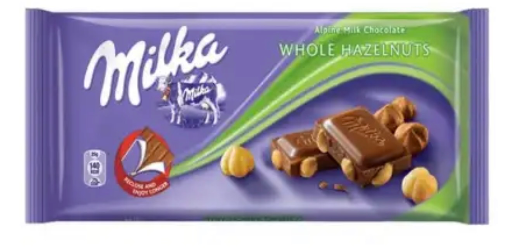 Milka Whole Hazelnuts Chocolate