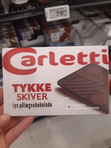 Carletti Pålægschokolade Tykke Skiver Mørk