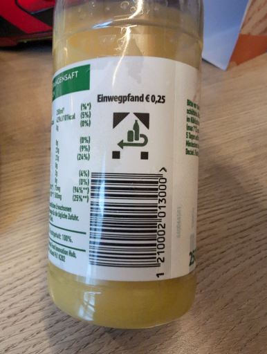 Apfelsaft naturtrüb 250ml