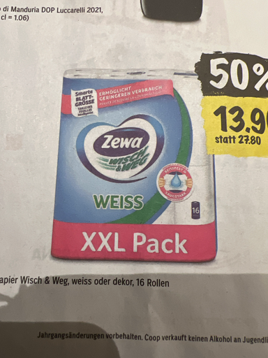 Zewa Wisch & Weg Weiss XXL Pack