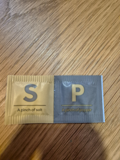 Salt and Pepper Condiment Packets