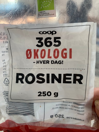 Coop 365 Økologi Rosiner 250g