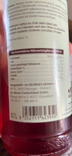 Monin Grenadine Syrup