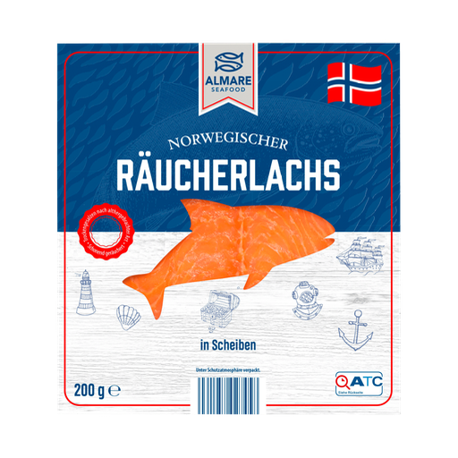 Almare Seafood Norwegischer Räucherlachs
