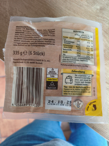 Sinnack Backparitäten Snack