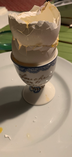 Manufrance white stoneware egg cup