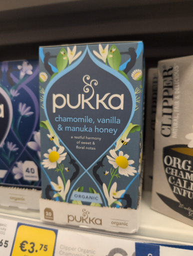 Pukka chamomile, vanilla & manuka honey tea