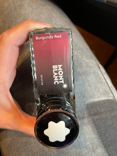 Montblanc Burgundy Red Ink Bottle