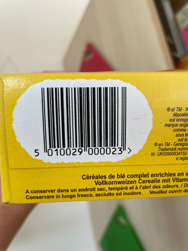 Céréales de blé complet enrichies