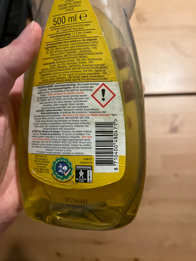 Detergente Líquido para Platos Ypê Limón 500ml