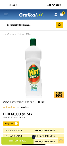Vim Skurecreme flydende 500 ml