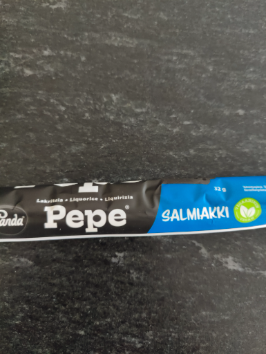 Panda Pepe Salmiakki Licorice Bar 32g