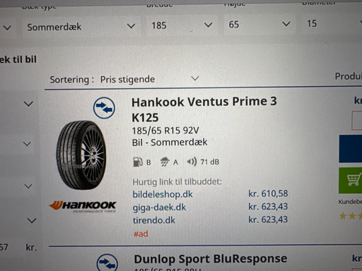 Hankook Ventus Prime 3 K125