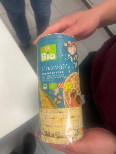 Maiswaffeln mit Meersalz