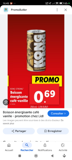Kong Strong Boisson énergisante café-vanille