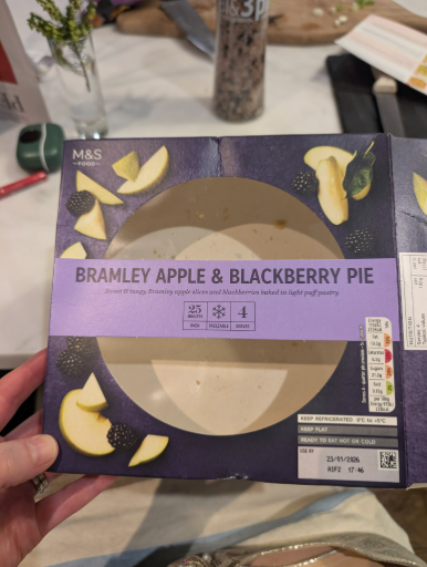 Bramley Apple and Blackberry Pie