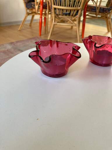 Kate Aspen Vintage Glass Tea Light Holder (Set of 4), Pink