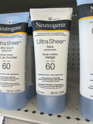 Neutrogena Ultra Sheer face sunscreen
