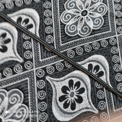 Black and White Cheetah Patterned Stretch Jacquard