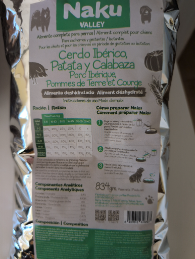 Naku Valley Cerdo Ibérico, Patata y Calabaza