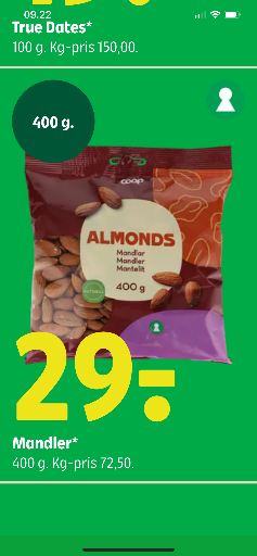 Coop Whole Almonds