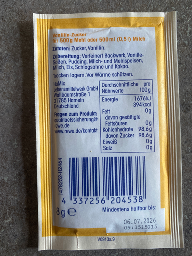 Vanillin-Zucker