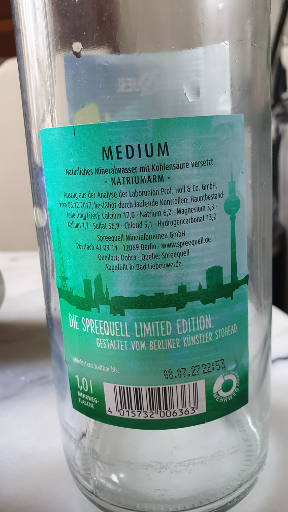 Die Spreequell Medium Mineralwasser
