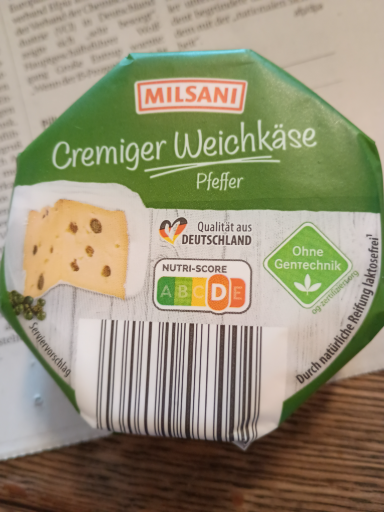 Milsani Cremiger Weichkäse Pfeffer
