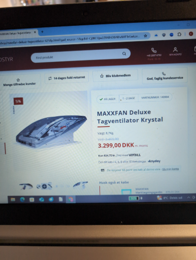 MAXXAIR MAXXFAN DELUXE Tagventilator Krystal