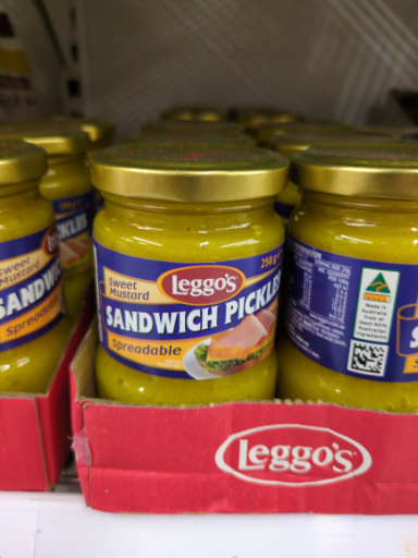 Leggo's Sweet Mustard Spreadable Pickles 250g