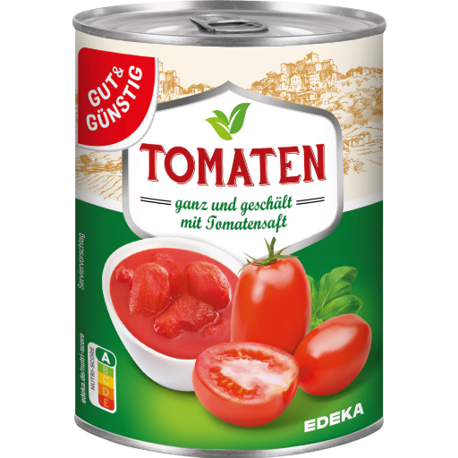 Tomaten ganz und geschält mit Tomatensaft