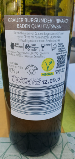 Grauer Burgunder & Rivaner Baden Qualitätswein