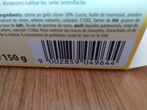 Crème au goût citron