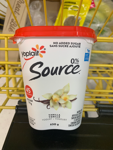 Yoplait Source Vanilla Yogurt