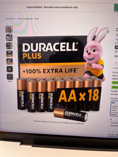 Duracell Plus AA Pilhas Alcalinas