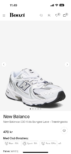 New Balance 530 Kids Bungee Lace Sneakers White