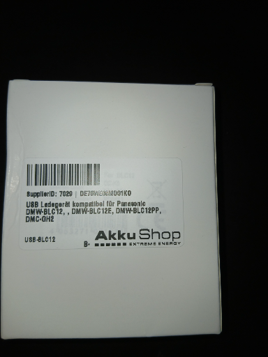 AkkuShop USB Ladegerät kompatibel für Panasonic DMW-BLC12