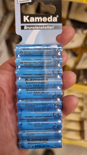 Kameda Brunstensbatteri AAA Batteries