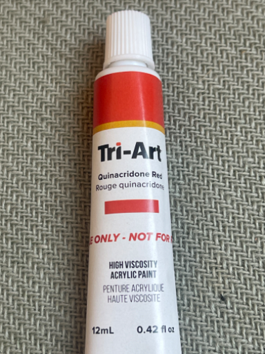 Tri-Art High Viscosity Artist Acrylic - Quinacridone Red, 120 ml jar