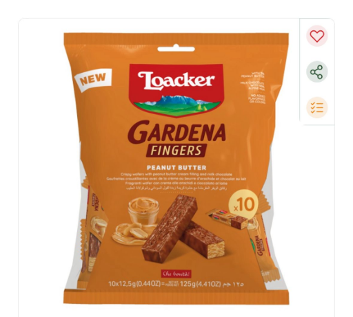 Loacker Gardena Fingers Peanut Butter