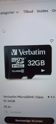 Verbatim MicroSDHC Class 10 32GB