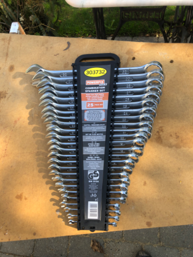 Powerbuilt 6 Piece SAE Combination Wrench Set