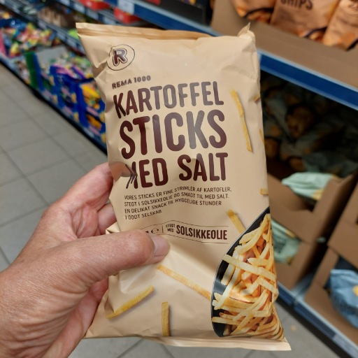 Rema 1000 Kartoffel Sticks med Salt