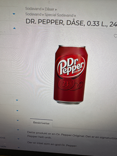 Dr. Pepper soda