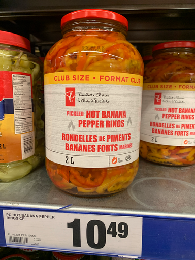 PC Hot Banana Pepper Rings