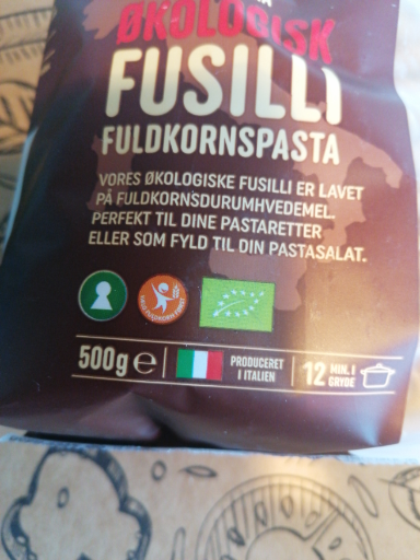 Amisa Organic Whole Grain Rice Fusilli Pasta