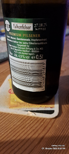 Falkenfelser Premium Pilsener beer