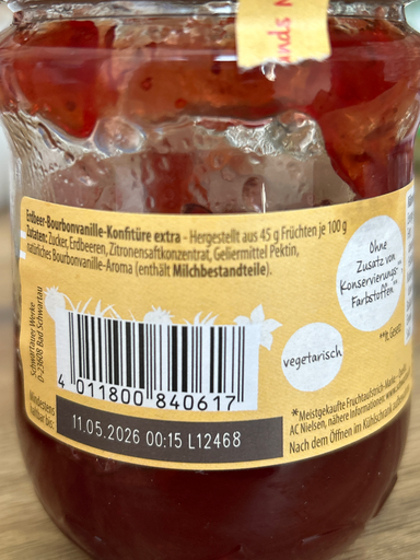 Erdbeer-Bourbonvanille-Konfitüre extra